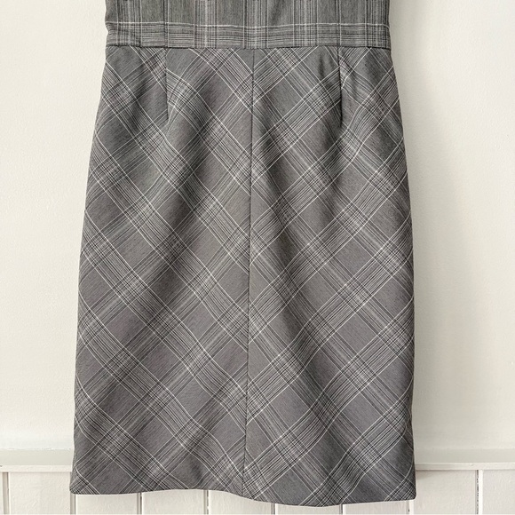 Suzy Shier Gray Plaid Cape Collar Sheath Dress Size S - Picture 9 of 15